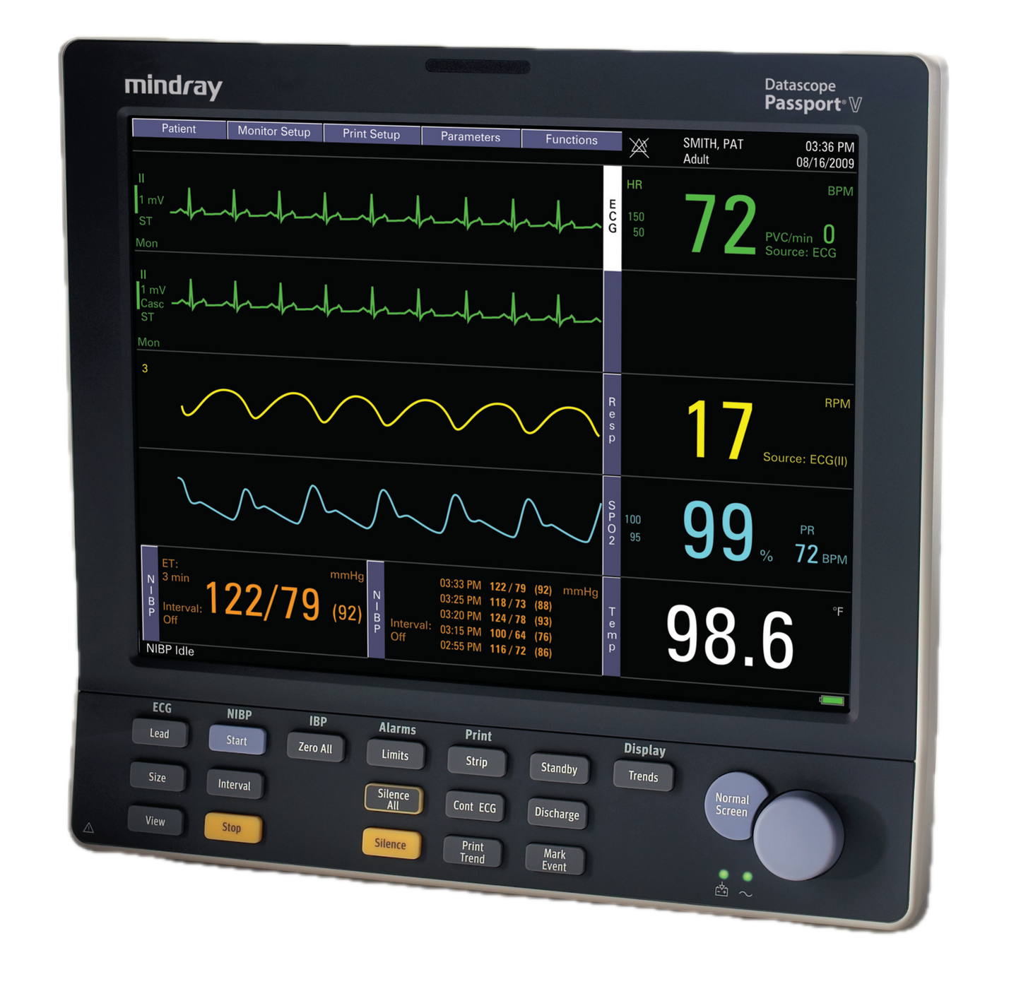 Mindray Datascope Passport V Patient Monitor