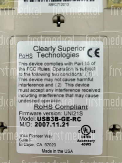 GE CT Trackball Mouse, PN USB3B-GE-RC