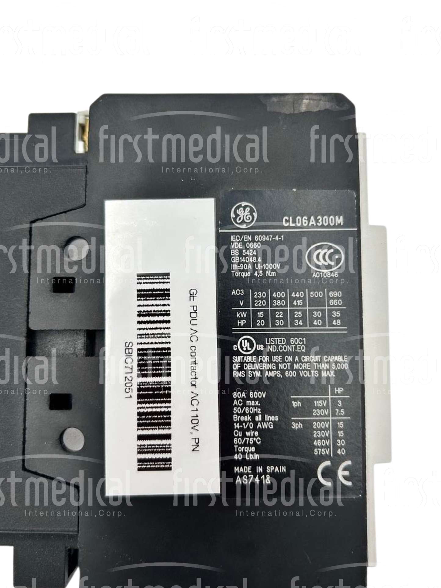GE PDU AC contactor AC110V, PN CL06A300M3