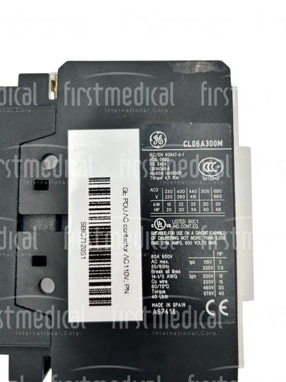 GE PDU AC contactor AC110V, PN CL06A300M3